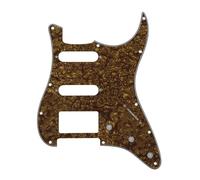 ROZILO Brown Pearl HSS 11 Hole Strat Pickguard ST Guitar Pick Guard Scratch Plate for Fender American/Mexican Standard Stratocaster Modern Style