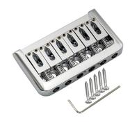 ROZILO Chrome 52.5mm Fixed Hardtail Bridge Non-tremolo Electric Guitar Bridge for 6 String Fender Strat Stratocaster Tele Telecaster