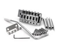 ROZILO Chrome 52.5mm Guitar Stratocaster Tremolo Bridge Set for Fender Strat Squier Electric Guitar Replacement
