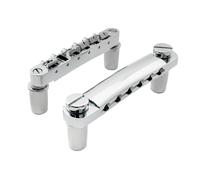 ROZILO Chrome Guitar Tune-O-Matic Bridge and Stop Bar Tailpiece Combo with Anchors and Studs Replacement for Epiphone Les Paul LP SG Style 6 String Electric Guitar