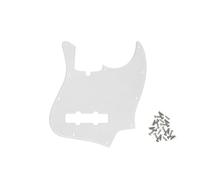 ROZILO Clear Jazz Bass Pickguard 10 Hole Guitar Pickguard for 4 String Fender Jazz Bass Modern Style