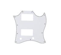 ROZILO Full Face American Standard SG Pickguard Scratch Plate with Screws Fit SG Guitar Epiphone SG White 3Ply