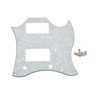 ROZILO Full Face American Standard SG Pickguard Scratch Plate with Screws Fit SG Guitar Epiphone SG White Pearl