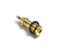 ROZILO Gold 1/4" Metal Mono Guitar Bass Barrel Output Jack Input Plug Sockets with 3 Pins for Electric Guitar