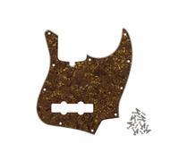 ROZILO Gold Pearl Jazz Bass Pickguard 10 Hole Guitar Pickguard for 4 String Fender Jazz Bass Modern Style