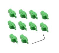 ROZILO Green 10PCS Flat Top Guitar Chicken Head Knob Amplifier Effect pointer Knob with Set Screw