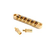 ROZILO Guitar 6 String Tune-O-Matic Roller Saddle Bridge Replacement Part Roller Saddles For Epiphone Les Paul Gold