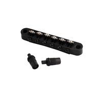 ROZILO Guitar 6 String Tune-O-Matic Roller Saddle Bridge Replacement Part Roller Saddles For Epiphone Les Paul Black