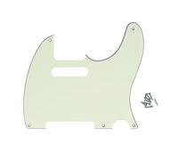 ROZILO Ivory 3 Ply 5 Hole Vintage Guitar Tele Pickguard for USA/Mexican Made Fender Standard Telecaster Style