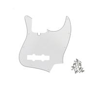 ROZILO Ivory 3 Ply Jazz Bass Pickguard 10 Hole Guitar Pickguard for 4 String Fender Jazz Bass Modern Style