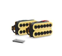 ROZILO Ivory Adjustable High Output Invader style Guitar Humbucker Pickups Ceramic Magnet Neck and Bridge Pickups For Electric Guitar