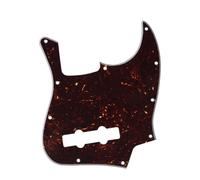 ROZILO J Bass Pickguard Scratch Plate 10 Hole Bass Pickguard for USA/Mexican 4 String Jazz Bass Dark Tortoise