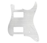 ROZILO Pro 11 Hole HH Guitar Strat Metal Aluminum Pickguard Humbucker for American/Mexican Fender Standard Stratocaster Modern Style Silver