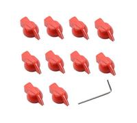 ROZILO Red 10PCS Flat Top Guitar Chicken Head Knob Amplifier Effect pointer Knob with Set Screw