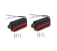 ROZILO Red-Black Adjustable High Output Invader style Guitar Humbucker Pickups Ceramic Magnet Neck and Bridge Pickups For Electric Guitar