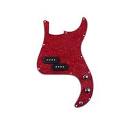 ROZILO Red Pearl Pre-wired Bass Pick Guard Loaded P Bass Pickguard for Precision P Bass