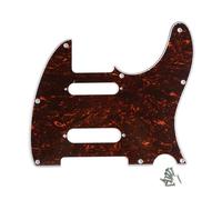 ROZILO Red Tortoise 8 Holes SS Guitar Tele Pickguard for USA/Mexico Fender Deluxe Nashville Telecaster Electric Guitar