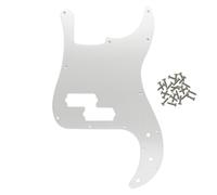 ROZILO Silver 13 Holes Anodized Aluminum P-Bass Pickguard for American Fender Standard Precision Bass