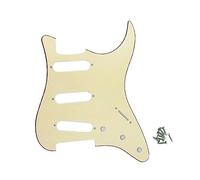 ROZILO SSS Strat Pickguards No Screw Hole Guitar Scratch Plate Custom for Fender Strat Squier Guitar Part Aged White