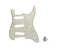 ROZILO SSS Strat Pickguards No Screw Hole Guitar Scratch Plate Custom for Fender Strat Squier Guitar Part Aged Pearl