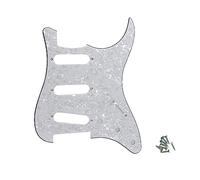 ROZILO SSS Strat Pickguards No Screw Hole Guitar Scratch Plate Custom for Fender Strat Squier Guitar Part White Pearl