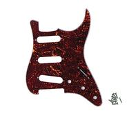 ROZILO SSS Strat Pickguards No Screw Hole Guitar Scratch Plate Custom for Fender Strat Squier Guitar Part Dark Tortoise