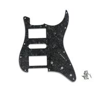 ROZILO Strat HSH Pickguard Pick Guard Scratch Plate with Screws for American/Mexican Standard Strat Modern Style Guitar Replacement Black Pearl