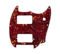 ROZILO Vintage Tortoise HH 9 Holes Round Corner Guitar Pickguard 2 Humbuckers Compatible for Squier Bullet Series Mustang Electric Guitar