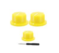 ROZILO Yellow 3pcs Brass Insert USA Spec 1/4" Large and Small Knobs Bass Knobs For Jazz Bass Knobs
