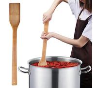 ROZJOVU 24 Inch Stirring Long Handle Bamboo Spoons Wooden Stir Sticks Extra Wide Kitchen Aid Bamboo Spatula Flat Paddle for Cajun Crawfish Seafood Cooking.