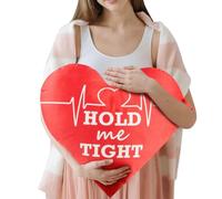 ROZJOVU Double-Sided Heartbeat Surgery Pillow - Heart Shaped Surgery Pillow for After Open Heart Surgery Coughing Post Surgery Must Haves Funny Recovery Items (Red)