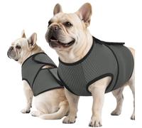 ROZKITCH Dog Anxiety Shirt Calming Jacket, Mesh Dog Anxiety Vest for Thunderstorm Fireworks Travel Vet Visit Separation Anxiety Relief Outdoor Indoor Elastic Breathable Calming Shirt Wrap Grey M