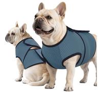 ROZKITCH Dog Anxiety Shirt Calming Jacket, Mesh Dog Anxiety Vest for Thunderstorm Fireworks Travel Vet Visit Separation Anxiety Relief Outdoor Indoor Elastic Breathable Calming Shirt Wrap Blue M