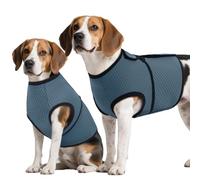 ROZKITCH Dog Anxiety Shirt Calming Jacket, Mesh Dog Anxiety Vest for Thunderstorm Fireworks Travel Vet Visit Separation Anxiety Relief Outdoor Indoor Elastic Breathable Calming Shirt Wrap Blue XL