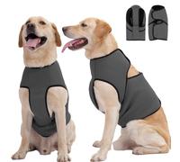 ROZKITCH Dog Anxiety Shirt Calming Jacket, Mesh Dog Anxiety Vest for Thunderstorm Fireworks Travel Vet Visit Separation Anxiety Relief Outdoor Indoor Elastic Breathable Calming Shirt Wrap Grey 3XL