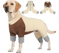 ROZKITCH Dog Rashguard Shirt Premium UV Protection Vest for Dogs, Snug Fit, Breathable Summer Cooling Shirt for Active Dogs All-Day Comfort YellowBrwon L