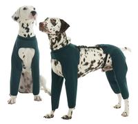 ROZKITCH Dog Sleeves to Prevent Licking for Four Legs, Dog Recovery Suit Provides Elbow Protections, Prevents Pet Leg Wounds from Licking and Biting, Dog Cone Collars Alternative Green 3XL