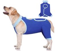 ROZKITCH Dog Surgery Recovery Sleeve Rear Legs, Male Female Pet Prevent Licking Wound Elbow Brace Protector, Dog Recovery Suit Cone Collar Alternative Pants Shirt for Wound Heal Wrap Blue L
