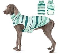 ROZKITCH Dog Sweaters for Large Dogs Winter Pullover with Leash Hole, Warm Sweatshirt with High Neck for French Bulldog Pets, Lightweight & Comfortable Medium & Large BlueStripe XL