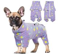 ROZKITCH Dog Winter Coat Soft Fleece Pullover Pajamas, Pet Windproof Warm Cold Weather Jacket Vest with Luminous Zipper, Onesie Jumpsuit Apparel Outfit Clothes for Small Medium Large Dog Geometry 4XL