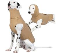 ROZKITCH Thunder Jacket for Dogs Anxiety Vest with Hoodie Soft Ears Cover, Warm Anti-Anxiety Vest with Ear Wrap for Fireworks Travel Vet Visit Separation Relief, Calming Vest Khaki S