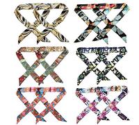 ROZKVIKA Purse Handle Scarf Handbag Scarf Cute Handle Wrap Ribbon Scarf Purse Handle Cover Wraps Head Band Silk Scarf for Bag Handbag (6 Pairs)