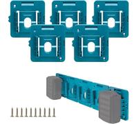 Rozlchar 5-Pack Battery Holder for Makita 18V & Bosch GBA 18V | ABS plastic(not 3D printed). Use on wall, bench, upside down, or overhead. Sturdy & durable for workshop, garage, van.