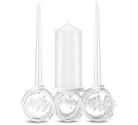 Rozrety Unity Candle Holder - Unity Candles Stand for Wedding Ceremony Set - Candle Holders for Wedding Decoration, Reception, Bridal Shower Gifts(Candles not Included)