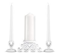 Rozrety Unity Candle Holder - Unity Candles Stand for Wedding Ceremony Set - Pillar Taper Candle Holders for Weddings Centerpiece Decoration,Bridal Shower(Candles not Include)