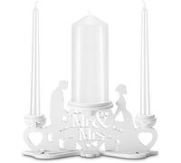 Rozrety Unity Candle Holder - Unity Candles Stand for Wedding Ceremony Set - Wedding Gifts Candle Holders for Wedding Decoration Reception, Bridal Shower(Candles not Included)