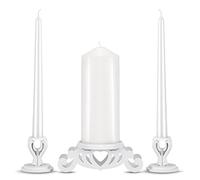 Rozrety Wooden Unity Candle Holder Set, Wedding Ceremony Centerpiece Decor