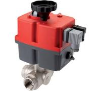 Rp 1/4'' T-Port Modulating 3-Way Stainless Steel Ball Valve 24-240V AC/DC