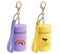 RP Remarkable Power, 2 Pack Silicone Lipstick Holder Lip Gloss Bag Mini Coin Pouch Keychain for Women, 2 Colors, 2 Pack
