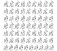 RP Remarkable Power 50 Pack Silver Angel Wings Charm Pendants for DIY Jewelry Making